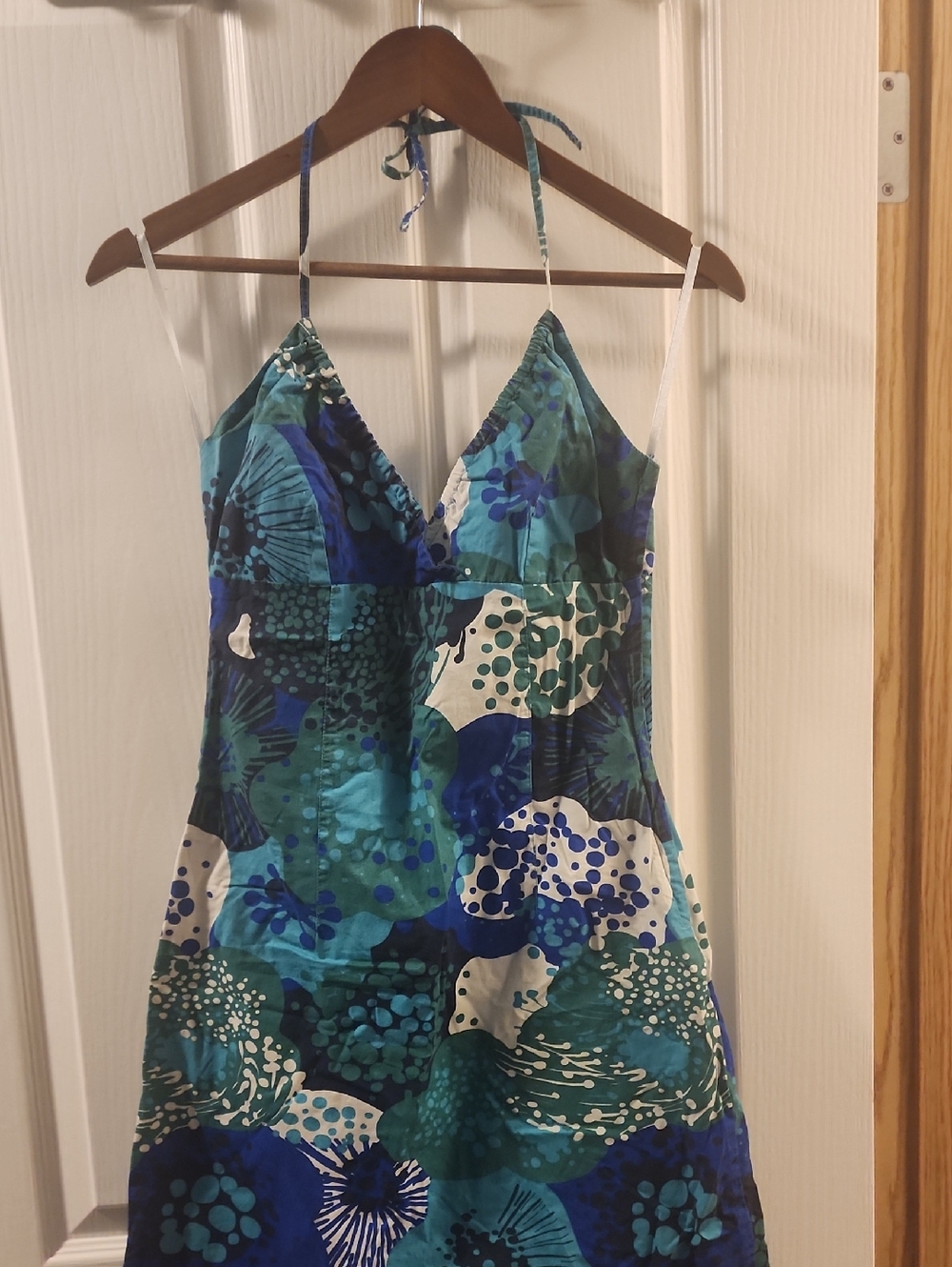 H&M Blue and Teal Floral Dress